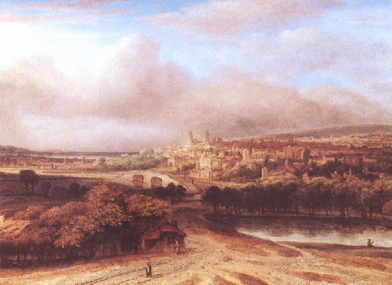 KONINCK, Philips An Extensive Landscape with a Road by a Ruin sg Norge oil painting art